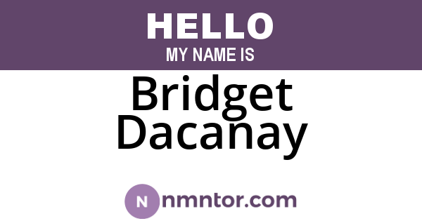 Bridget Dacanay