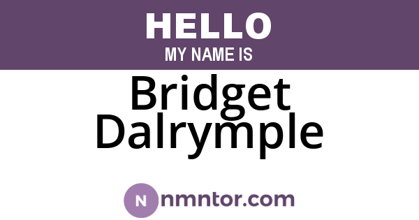 Bridget Dalrymple