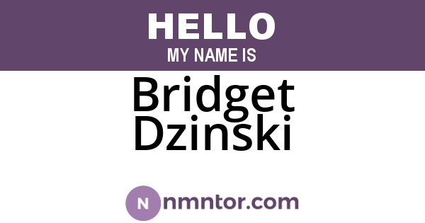Bridget Dzinski