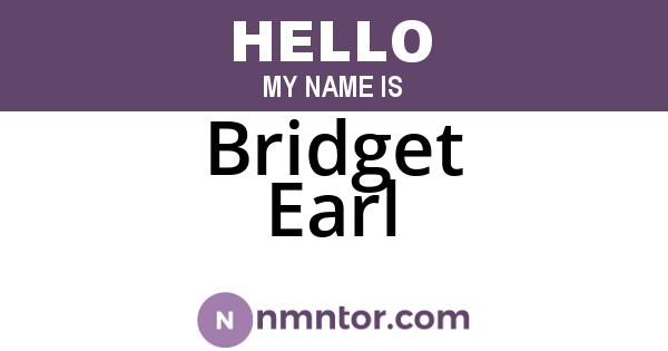 Bridget Earl