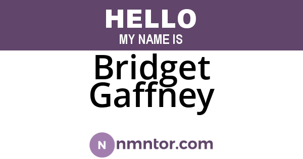 Bridget Gaffney