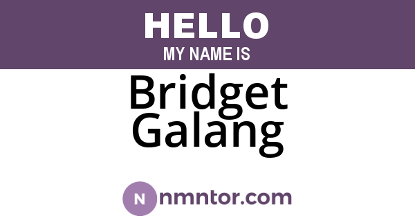 Bridget Galang