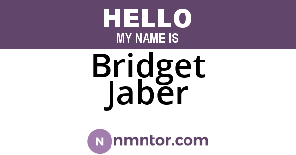 Bridget Jaber