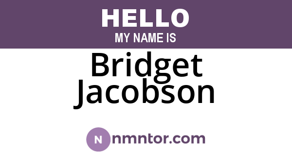 Bridget Jacobson