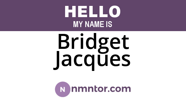 Bridget Jacques