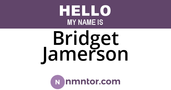 Bridget Jamerson