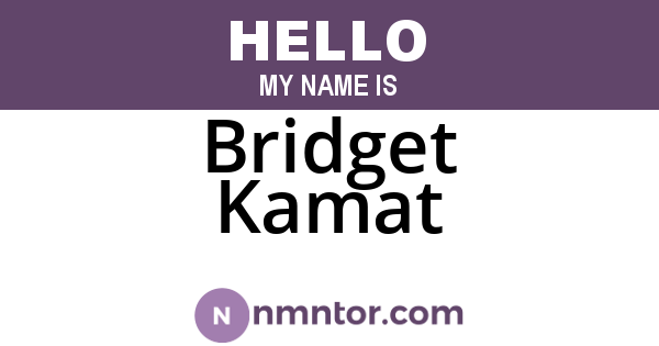 Bridget Kamat