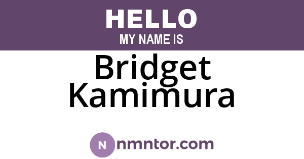 Bridget Kamimura