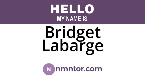 Bridget Labarge