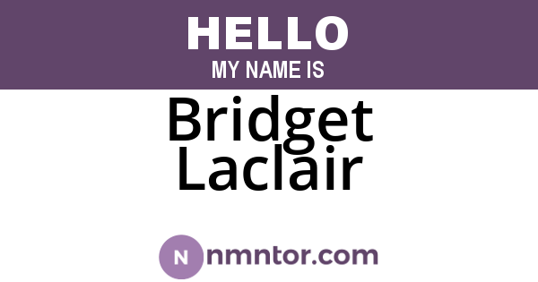 Bridget Laclair