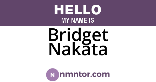 Bridget Nakata