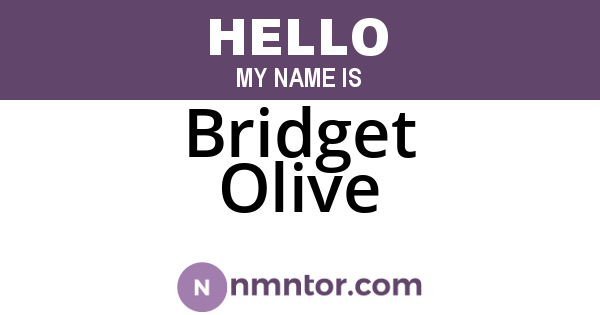 Bridget Olive