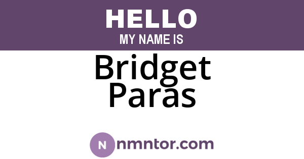 Bridget Paras