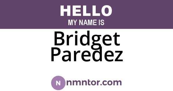 Bridget Paredez