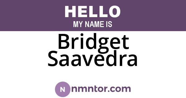 Bridget Saavedra