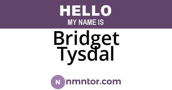 Bridget Tysdal