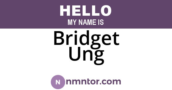 Bridget Ung
