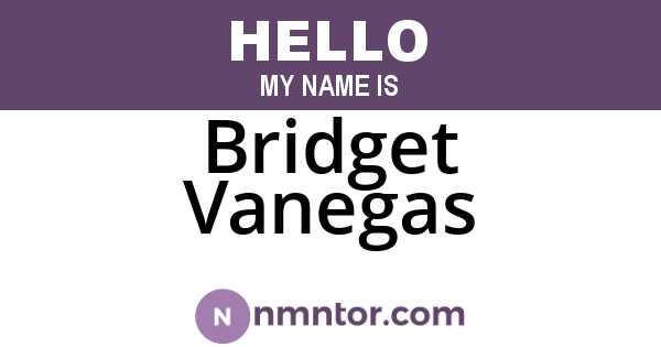 Bridget Vanegas