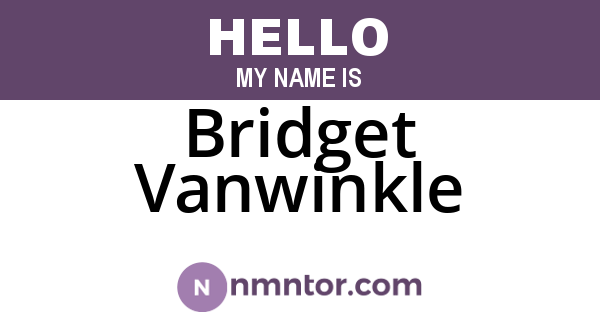 Bridget Vanwinkle