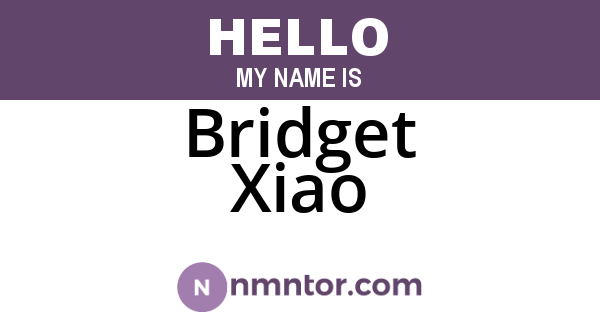 Bridget Xiao
