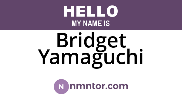 Bridget Yamaguchi