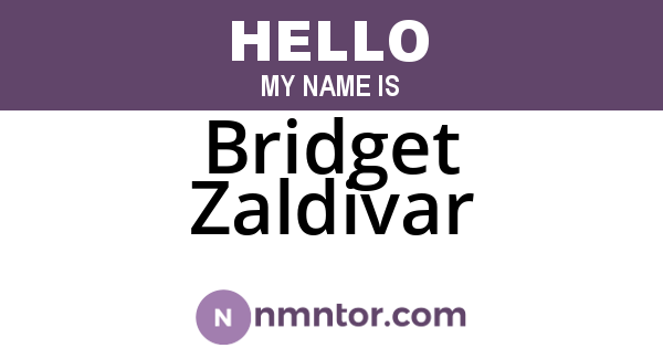 Bridget Zaldivar