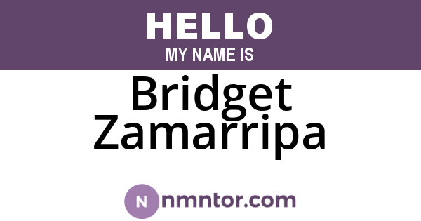 Bridget Zamarripa