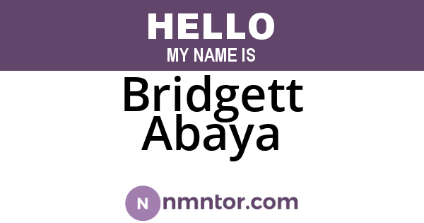 Bridgett Abaya