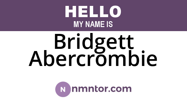 Bridgett Abercrombie