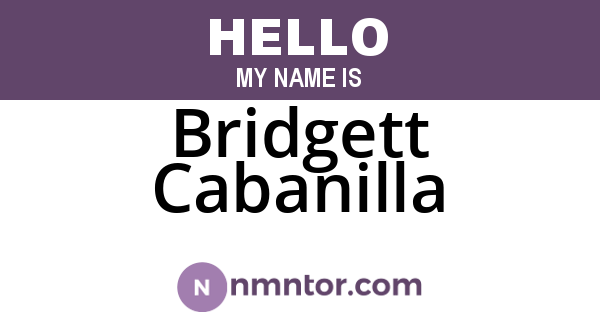 Bridgett Cabanilla