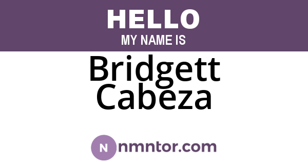 Bridgett Cabeza