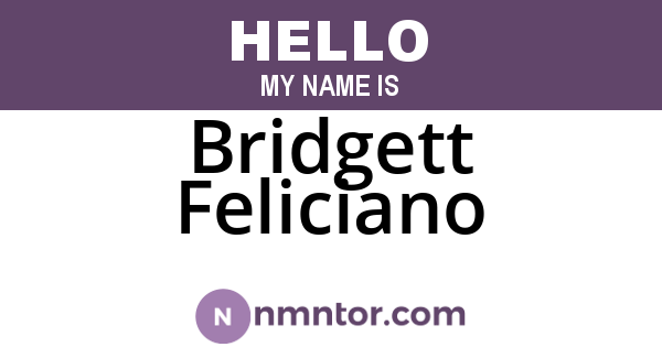 Bridgett Feliciano