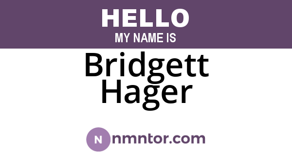 Bridgett Hager