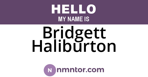 Bridgett Haliburton