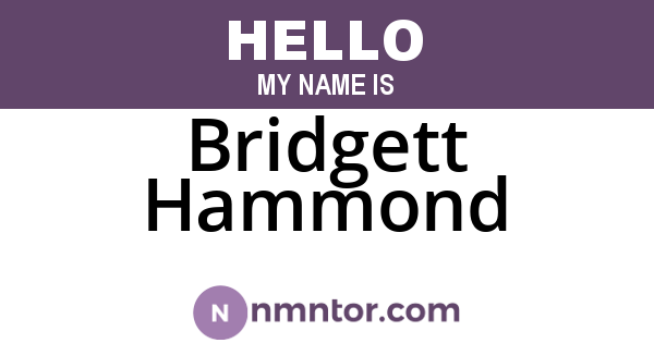 Bridgett Hammond