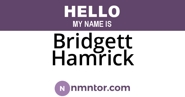Bridgett Hamrick