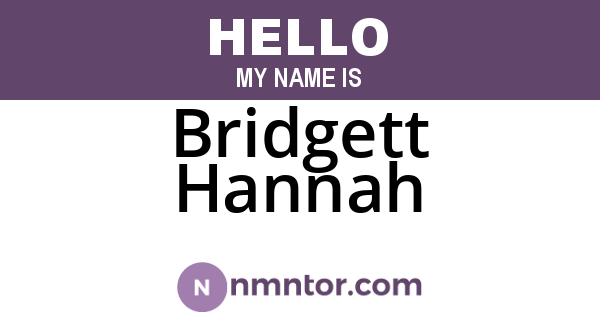 Bridgett Hannah