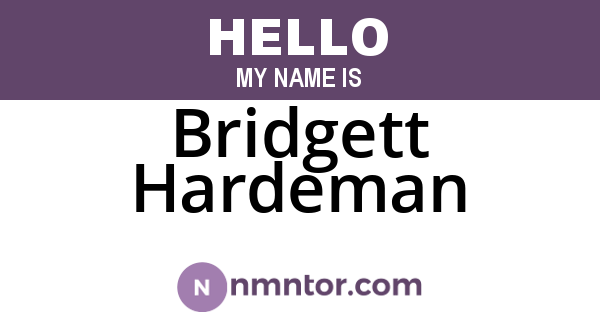 Bridgett Hardeman