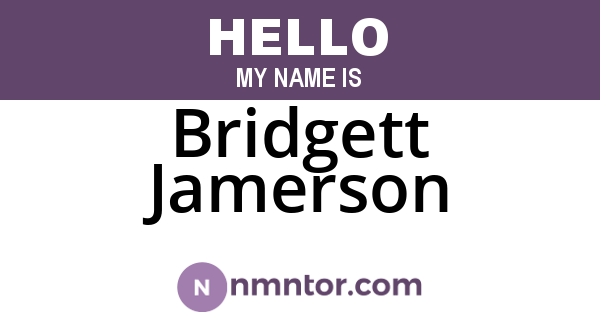 Bridgett Jamerson