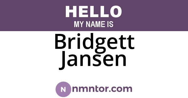 Bridgett Jansen