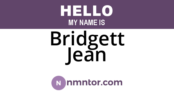 Bridgett Jean