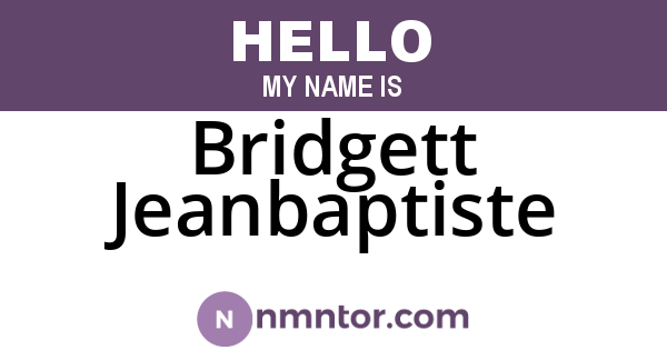 Bridgett Jeanbaptiste