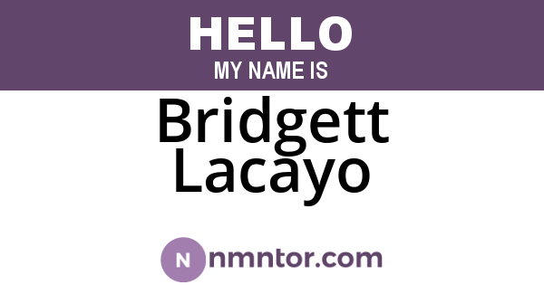 Bridgett Lacayo