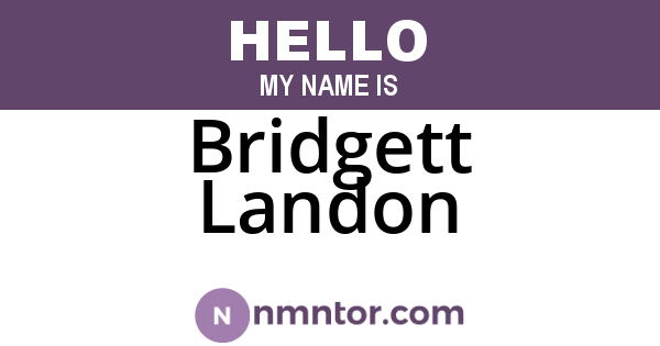 Bridgett Landon