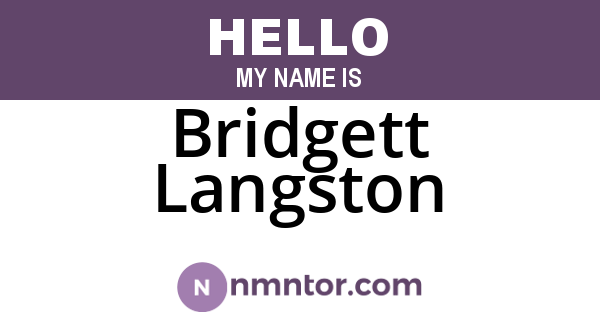 Bridgett Langston