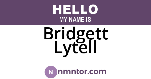 Bridgett Lytell