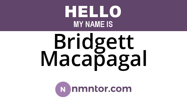 Bridgett Macapagal