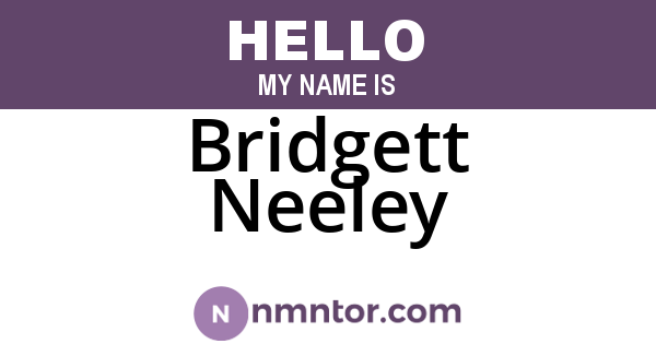 Bridgett Neeley