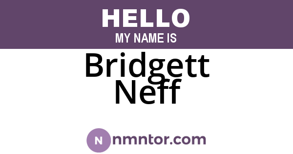 Bridgett Neff