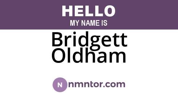 Bridgett Oldham